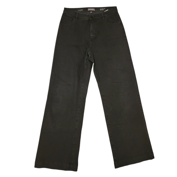 DL1961 Zoie Wide Leg Relaxed Vintage Nightshade Black Jeans Women 29 High Rise - Picture 1 of 10